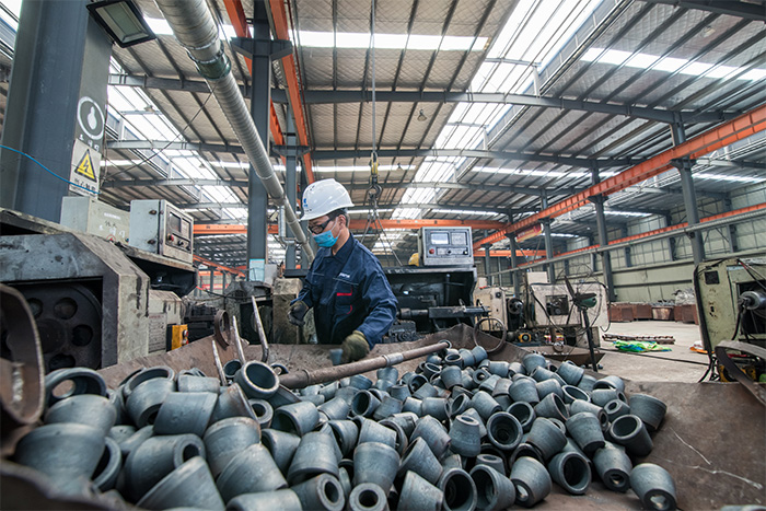 宿迁网架配件-锥头加工车间